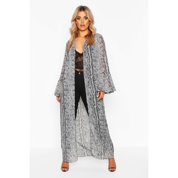 Boohoo NWT│14│Snake Print Duster - Picture 2 of 3